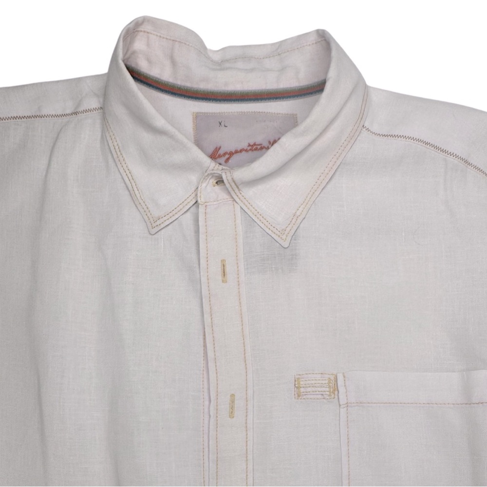 Ⓜ️🌴Margaritaville Long Sleeve Pale Pink Linen Shirt‎ in XL⭐️⭐️⭐️⭐️⭐️